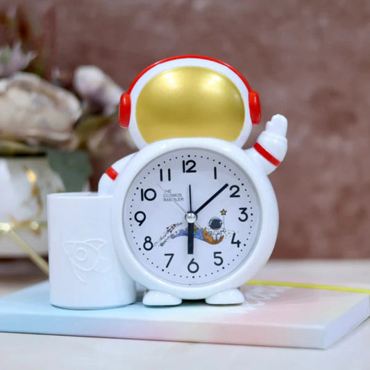 Space Alarm Clock With Pen Stand