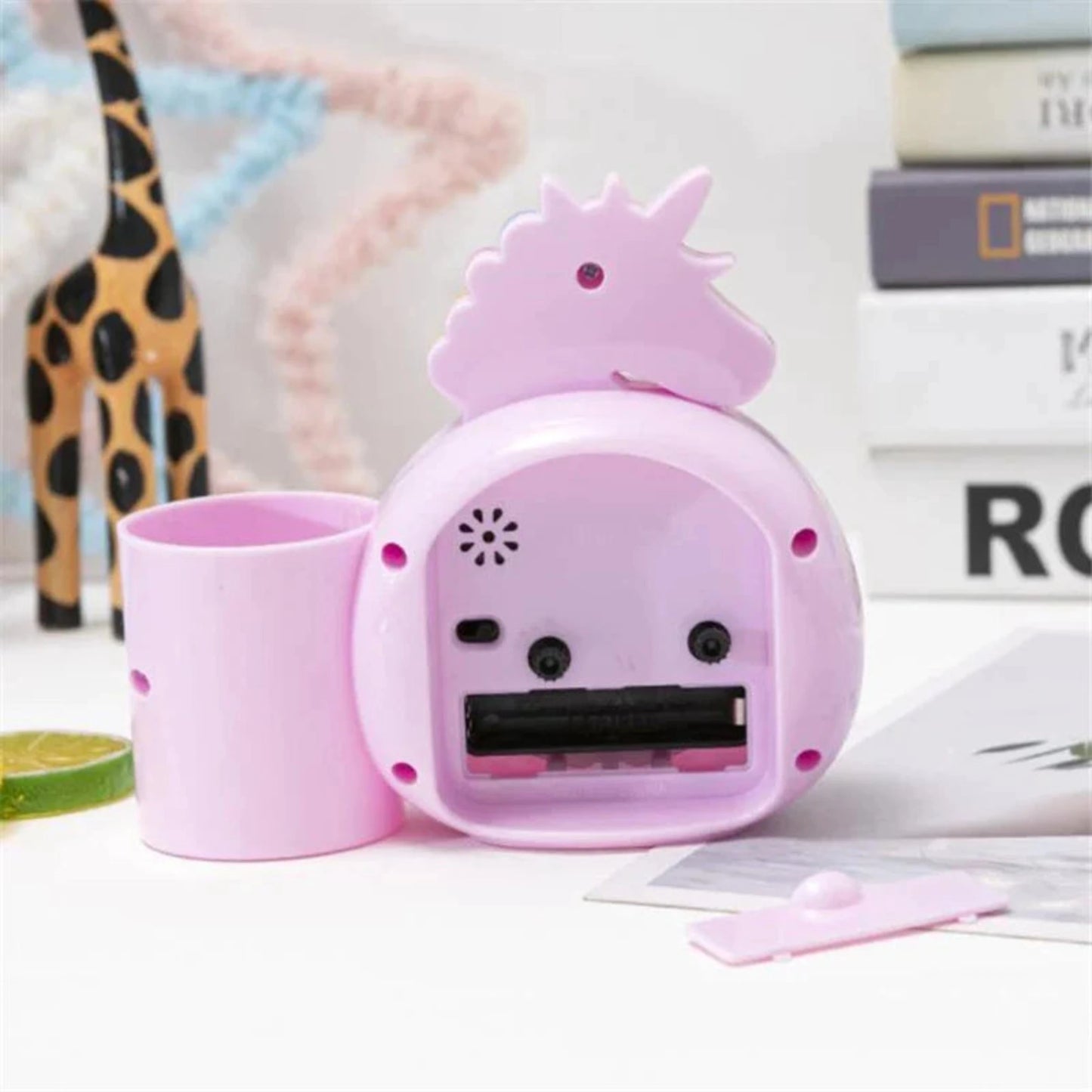 Unicorn Alarm Clock with Pen Stand